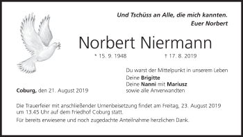 Anzeige von Norbert Niermann von MGO