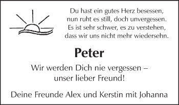 Anzeige von Peter  von MGO