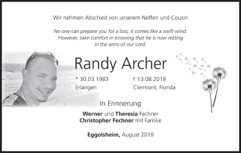Anzeige von Randy Archer von MGO