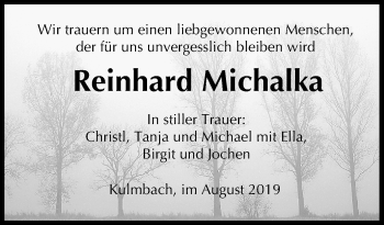 Anzeige von Reinhard Michalka von MGO