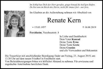 Anzeige von Renate Kern von MGO