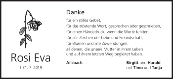 Anzeige von Rosi Eva von MGO