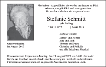Anzeige von Stefanie Schmitt von MGO
