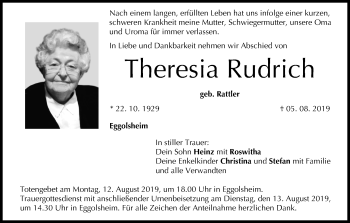 Anzeige von Theresia Rudrich von MGO