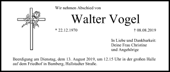 Anzeige von Walter Vogel von MGO