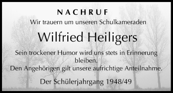 Anzeige von Wilfried Heiligers von MGO