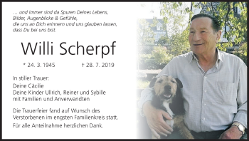 Anzeige von Willi Scherpf von MGO