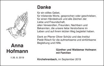 Anzeige von Anna Hofmann von MGO