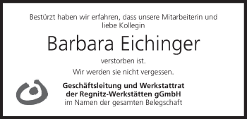 Anzeige von Barbara Eichinger von MGO