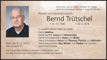 Anzeige von Bernd Trütschel von MGO