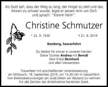 Anzeige von Christine Schmutzer von MGO