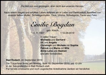 Anzeige von Emilie Bogdan von MGO