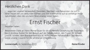 Anzeige von Ernst Fischer von MGO