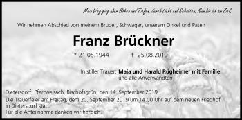 Anzeige von Franz Brückner von MGO