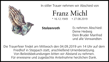 Anzeige von Franz Michl von MGO
