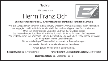 Anzeige von Franz Och von MGO
