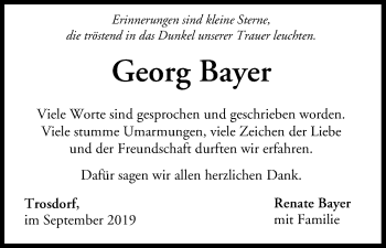 Anzeige von Georg Bayer von MGO