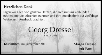 Anzeige von Georg Dressel von MGO
