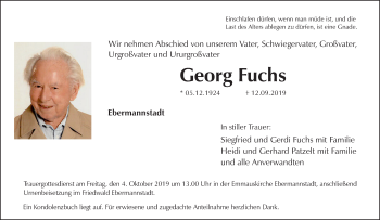 Anzeige von Georg Fuchs von MGO