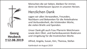 Anzeige von Georg Heubeck von MGO