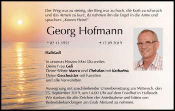 Anzeige von Georg Hofmann von MGO
