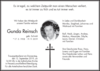 Anzeige von Gunda Reinsch von MGO