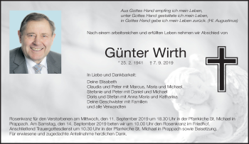 Anzeige von Günter Wirth von MGO