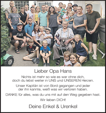 Anzeige von Hans  von MGO