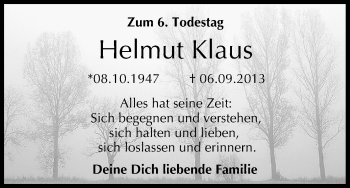 Anzeige von Helmut Klaus von MGO