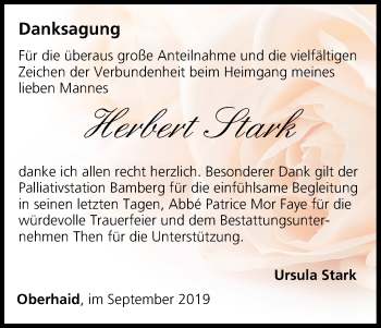 Anzeige von Herbert Stark von MGO