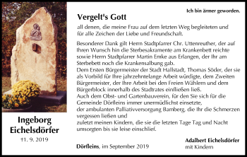 Anzeige von Ingeborg Eichelsdörfer von MGO