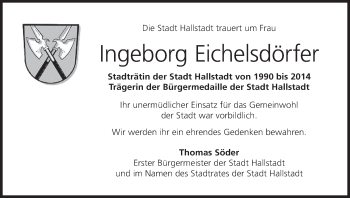 Anzeige von Ingeborg Eichelsdörfer von MGO