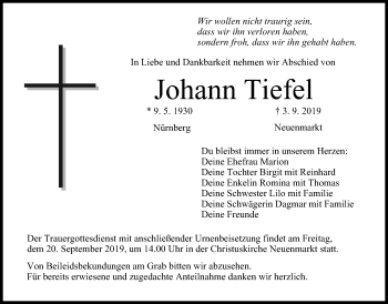 Anzeige von Johann Tiefel von MGO