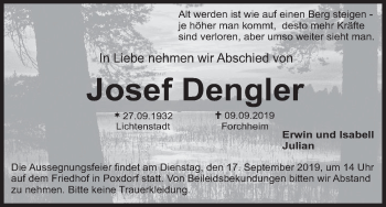 Anzeige von Josef Dengler von MGO