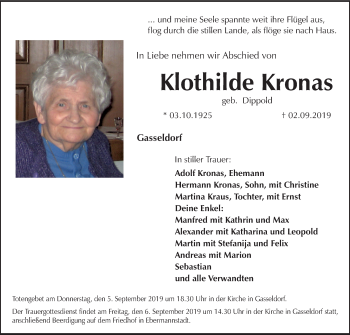 Anzeige von Klothilde Kronas von MGO