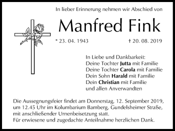 Anzeige von Manfred Fink von MGO