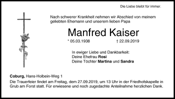 Anzeige von Manfred Kaiser von MGO