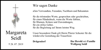 Anzeige von Margareta Seidl von MGO