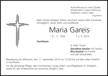 Anzeige von Maria Gareis von MGO