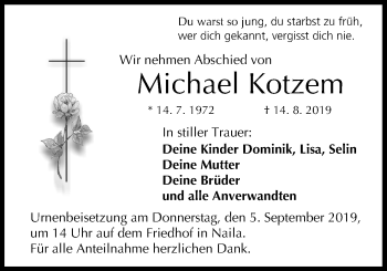 Anzeige von Michael Kotzem von MGO