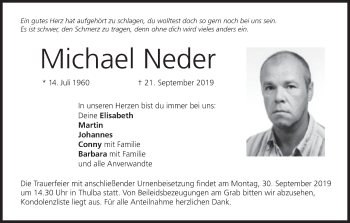 Anzeige von Michael Neder von MGO