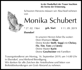 Anzeige von Monika Schubert von MGO