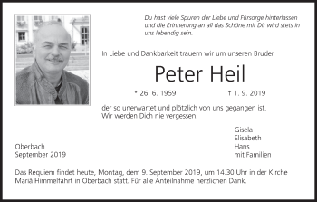 Anzeige von Peter Heil von MGO