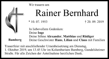 Anzeige von Rainer Bernhard von MGO