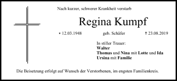 Anzeige von Regina Kumpf von MGO