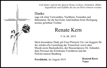 Anzeige von Renate Kern von MGO