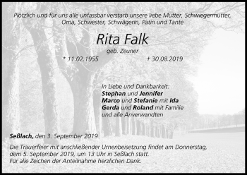 Anzeige von Rita Falk von MGO