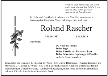 Anzeige von Roland Rascher von MGO