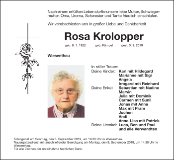 Anzeige von Rosa Krolopper von MGO