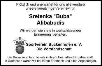 Anzeige von Sretenka Buba von MGO
